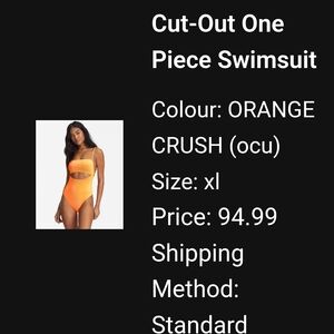 Billabong Vibrant Orange Cut-Out Swimsuit